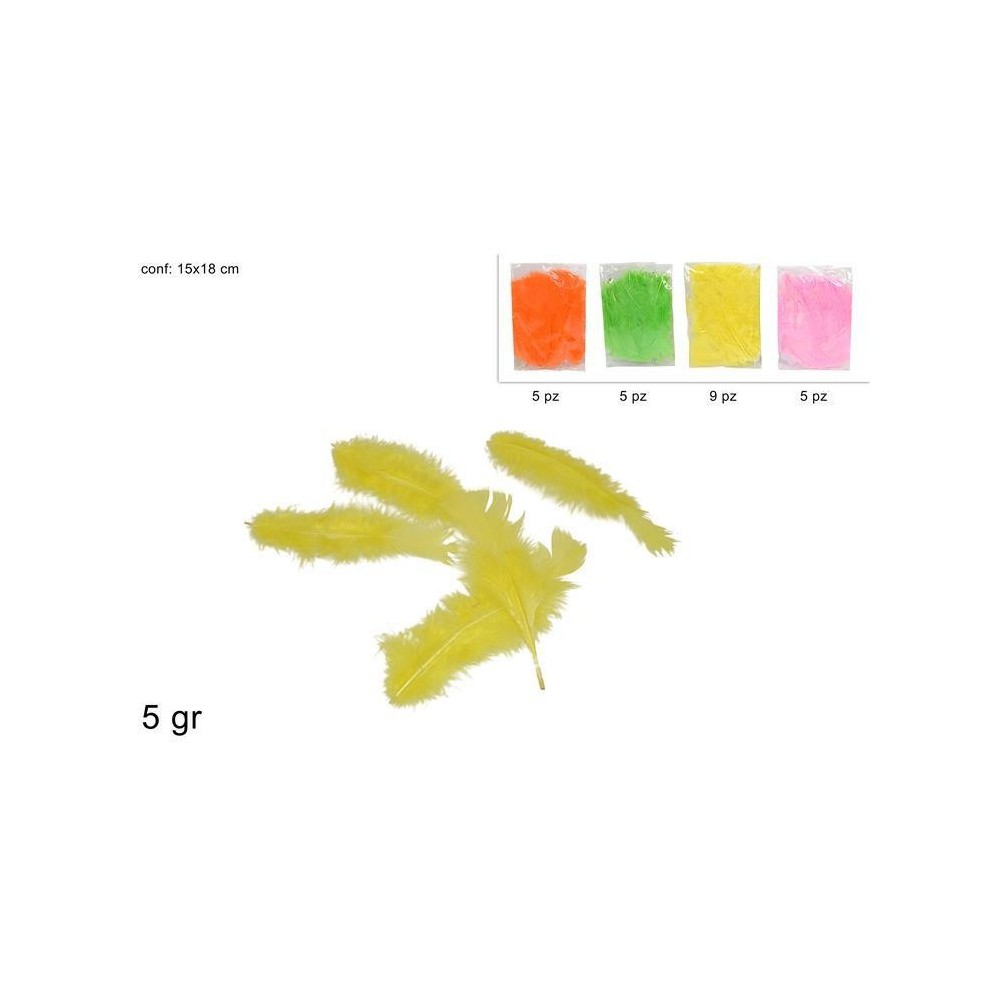 PENNE DI PIUME IN BUSTA 5GR 6